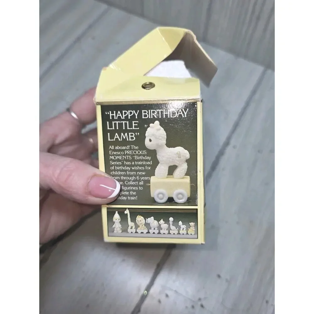 Vtg 1985 Precious Moments Lamb Enesco Train #1 “Happy Birthday Little Lamb”